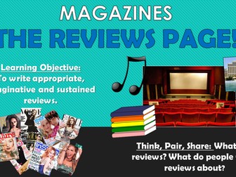 Magazines - Writing Reviews!