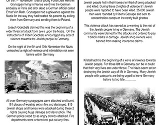 Newspaper report analysis of Kristallnacht