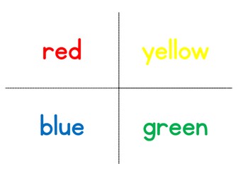 Colour sight words