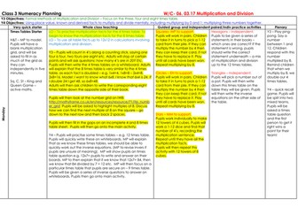 Year 3/4 Maths - Multiplication and Division