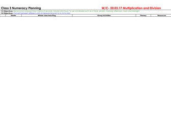 Year 3/4 Maths - Time and Measure