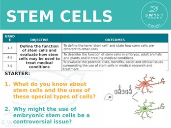 NEW AQA Trilogy GCSE (2016) Biology - Stem Cells