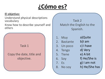 Como es - What does he/she look like? (Physical description)