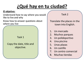 Que hay en tu ciudad - What is there in your city?