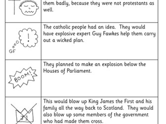 The Gunpowder Plot sequencing activity