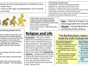 Religion and life knowledge organiser