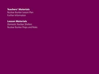 Nuclear Bunkers: during the Cold  War, and today