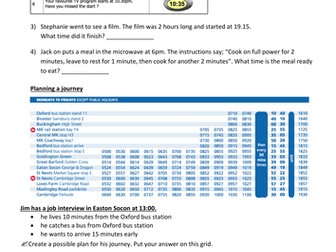 Functional Skills Exam Revision Worksheets-Time