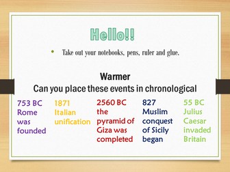 What is History? - timelines