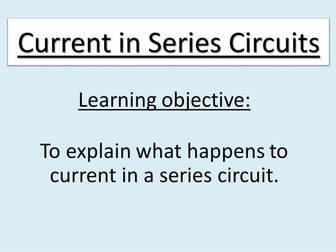 Current in Series Circuit