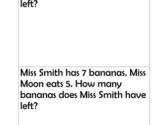 Subtraction Word Problem Pack.