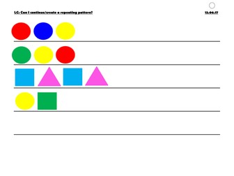 Repeating Pattern Lessons (2 Days)