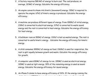 Energy and Efficiency