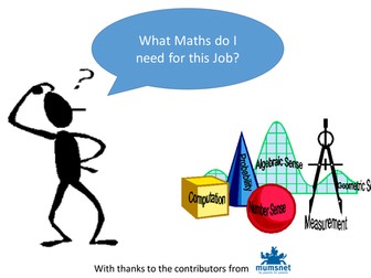 What is Your Job and What Maths is Involved? Display Resources