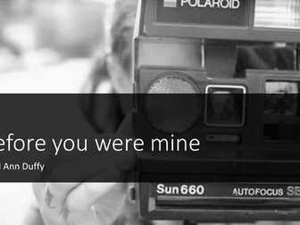 Before you were mine