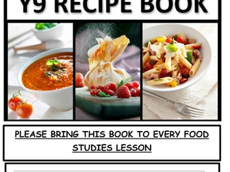 Recipe book aimed at Year 9