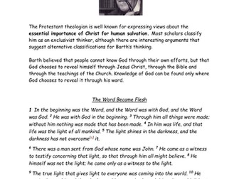New A Level OCR Developments in Christian thought Lesson 3 Religious Pluralism