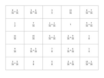 Adding Fractions Starter