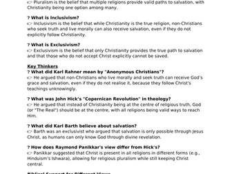 NEW OCR A2 CHRISTIANITY RELIGIOUS PLURALISM AND THEOLOGY 2016