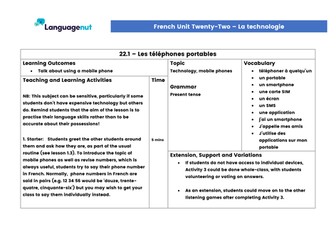 Languagenut Lesson Plans & Resources - French - Unit 22 - Technology