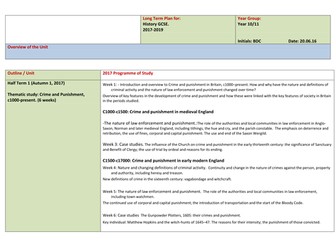 Pearson/Edexcel History 2 year plan
