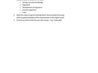 Essay answer with tasks to encourage essay-writing understanding on Augustine.