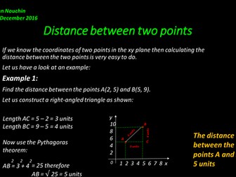 Distance between two points