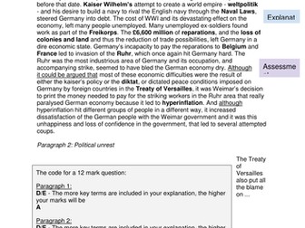 Model Paragraph 12 mark bullet-point question