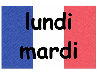 French Days of the Week and Months of the Year Display