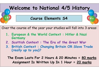 National 4 / 5 History: Era of the Great War (WWI)