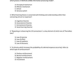 WJEC (Eduqas) 2016 A Level PE - Skill acquisition - Sensory input and perception