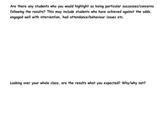 Staff Exam Analysis Feedback Support