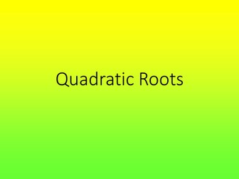 Quadratic Roots