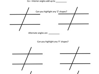 Identifying Angles in Parallel lines