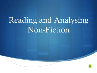 Analysing Non-Fiction Texts
