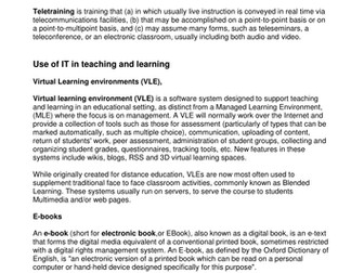 International Baccalaureate – ITGS – Strand 2 - SL/HL - Education and Training