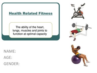 Health Related Fitness Workbook