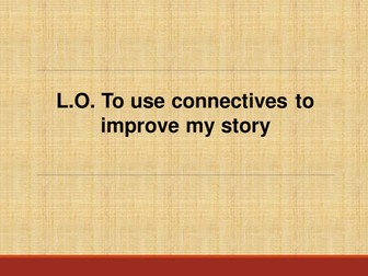 Improving story writing by using connectives