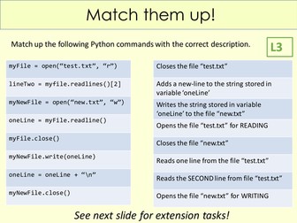 GCSE - Python File Handling (OCR NEA preparation)