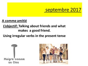 A comme AMITIÉ (STUDIO HIGHER GCSE)