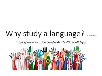 Why study languages? An introductory lesson PPT  for study of languages for KS3 and KS4.