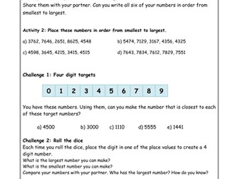 Y4 Place Value Worksheets