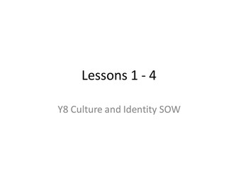 Culture and Identity- Key Stage 3 poetry SOW
