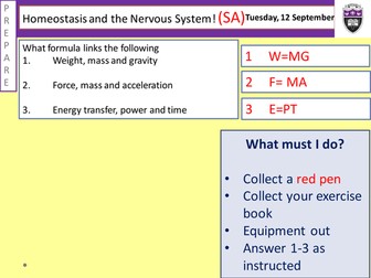 New GCSE AQA Combined Trilogy 4.5 Homeostasis