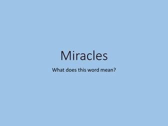Lesson on Miracles
