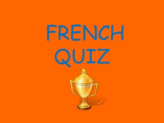 EASY FRENCH QUIZ .