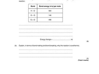 Calculating bond energy