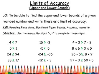 Upper and Lower Bounds / Limits of Accuracy