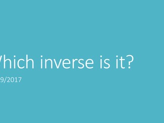 Function inverses multiple choice misconception quiz
