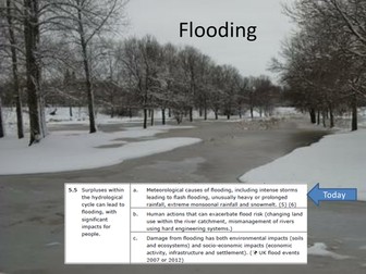 Meterological causes of flooding Edexcel new water syllabus 5.5